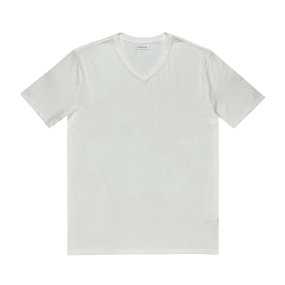 VINCE Men's Pima Cotton V-Neck Short Sleeve Tee